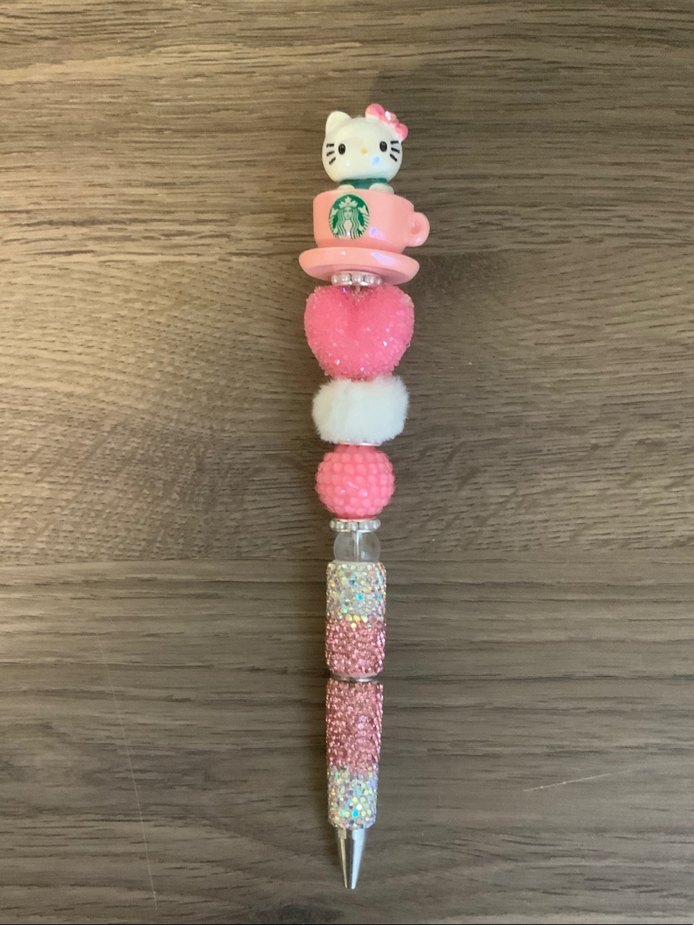 Hello Kitty Pink Beaded Pen